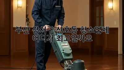 부산 강서구 신호동 청소업체, 어디가 최고일까요?