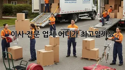 이사 전문 업체, 어디가 최고일까요? 🤔